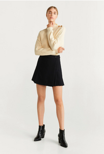 Pleated Hem Miniskirt